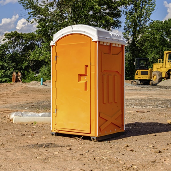 how often are the portable toilets cleaned and serviced during a rental period in Grangeville